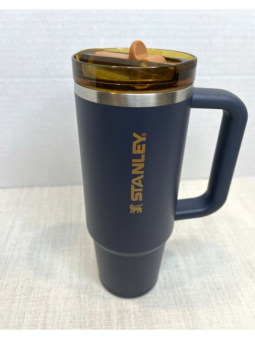 Stanley 30 oz Travel Tumbler Insulated w/ Handle Slide Lock Lid Navy